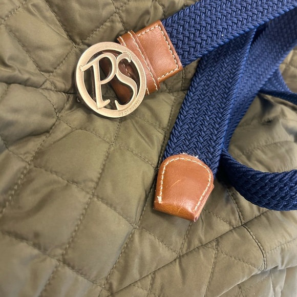 PS of Sweden size S NWOT Navy Blue and Brown Braided Belt with Gold Buckle - Picture 9 of 10